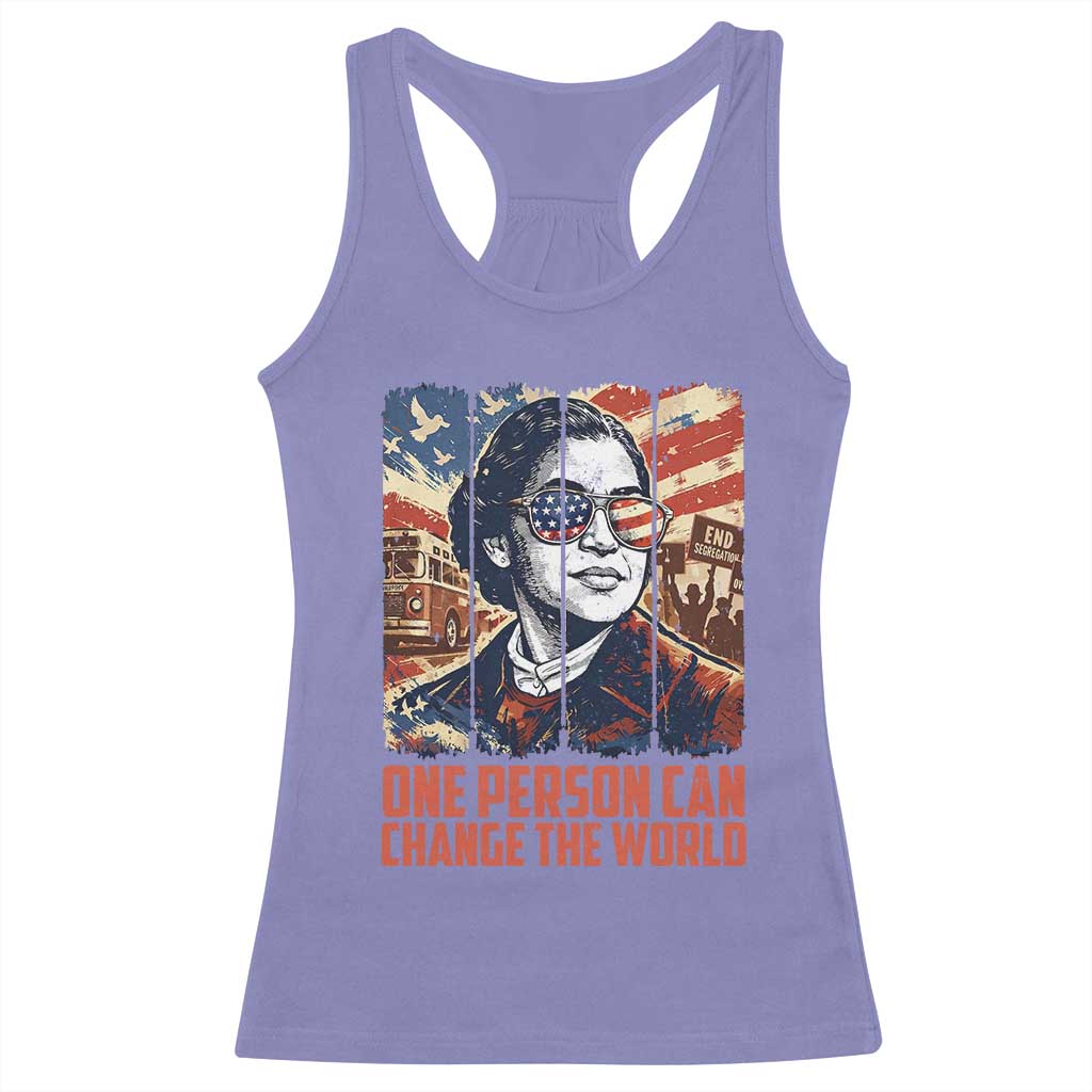 Rosa Parks Civil Rights Legacy Racerback Tank Top One Person Can Change The World
