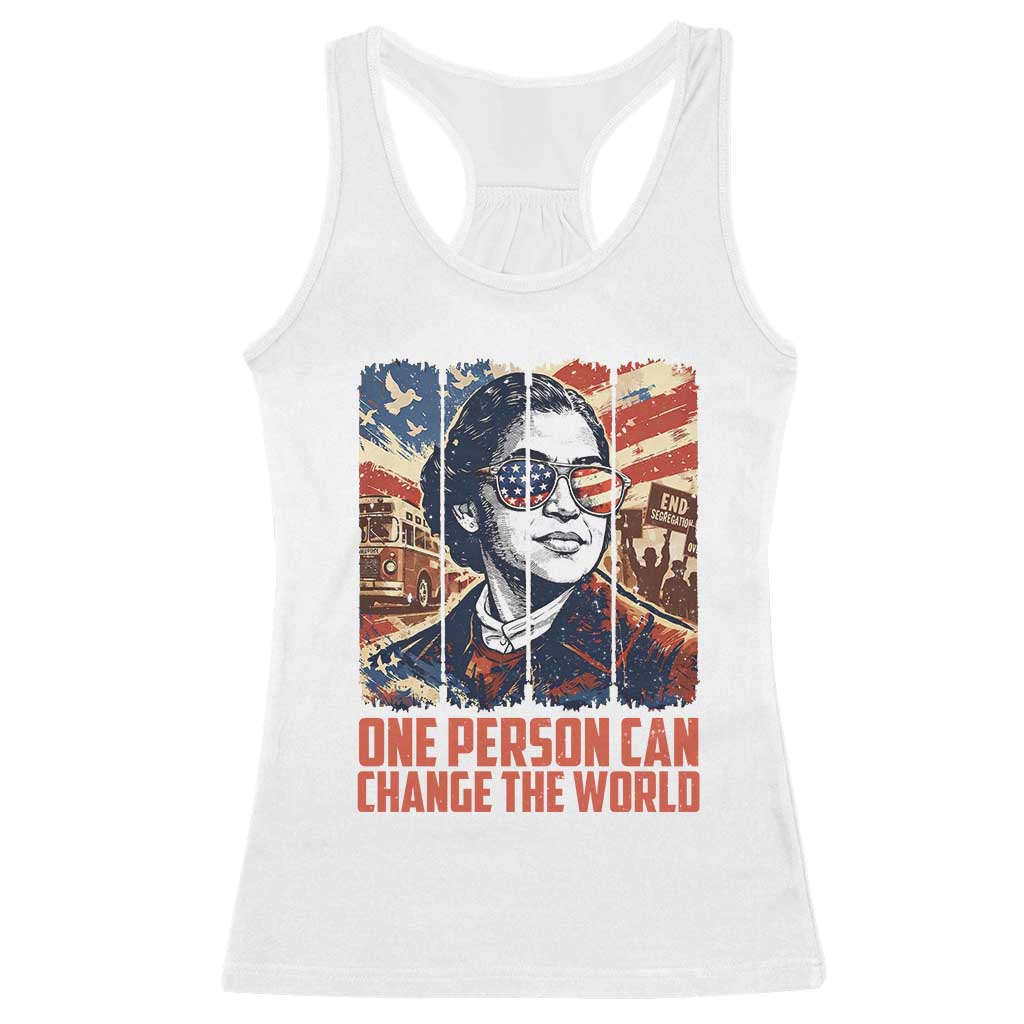 Rosa Parks Civil Rights Legacy Racerback Tank Top One Person Can Change The World