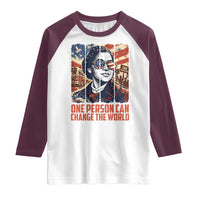Rosa Parks Civil Rights Legacy Raglan Shirt One Person Can Change The World