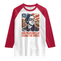 Rosa Parks Civil Rights Legacy Raglan Shirt One Person Can Change The World