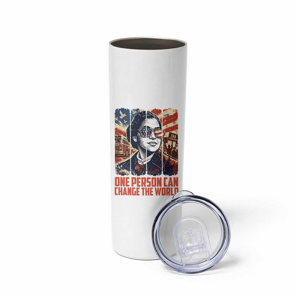 Rosa Parks Civil Rights Legacy Skinny Tumbler One Person Can Change The World