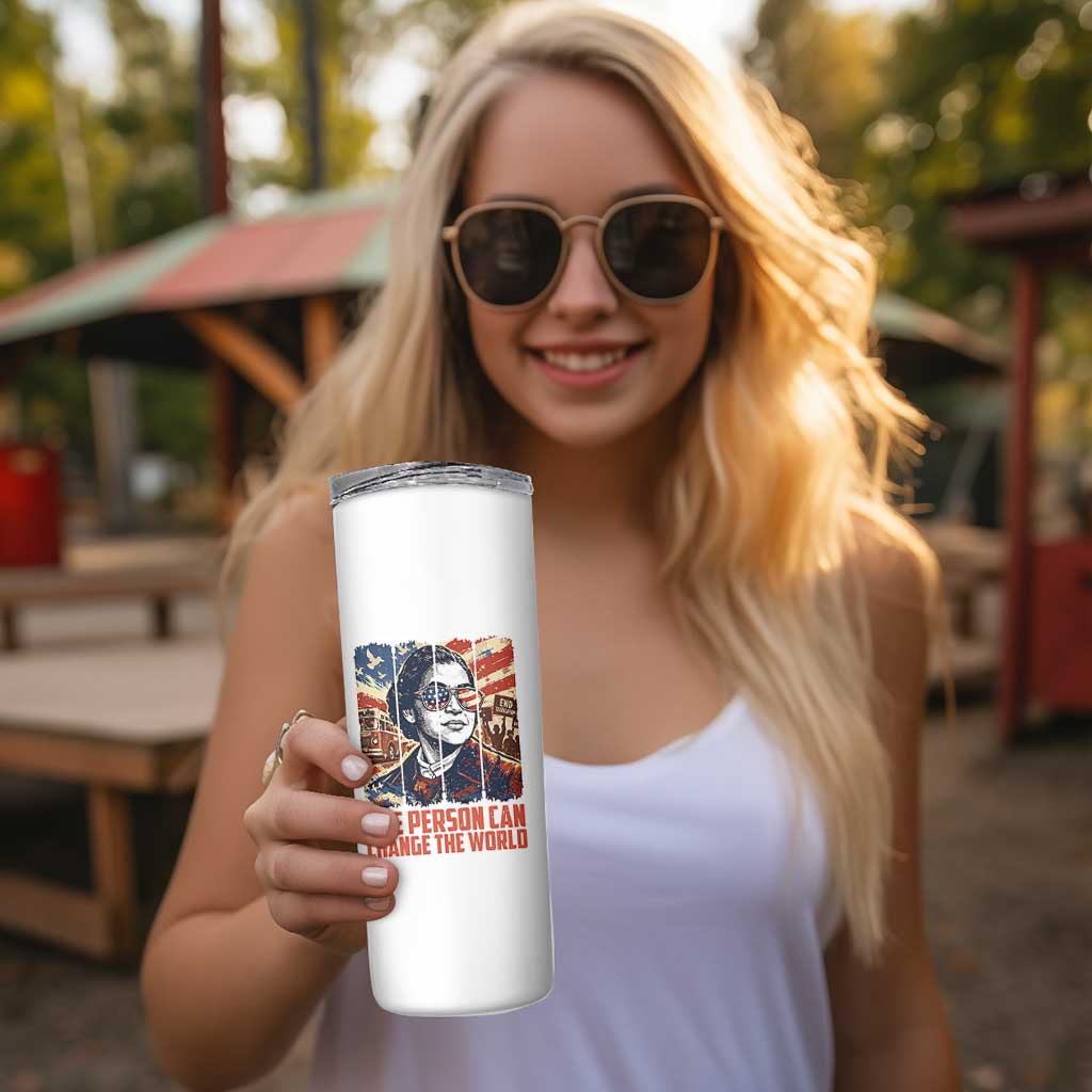 Rosa Parks Civil Rights Legacy Skinny Tumbler One Person Can Change The World
