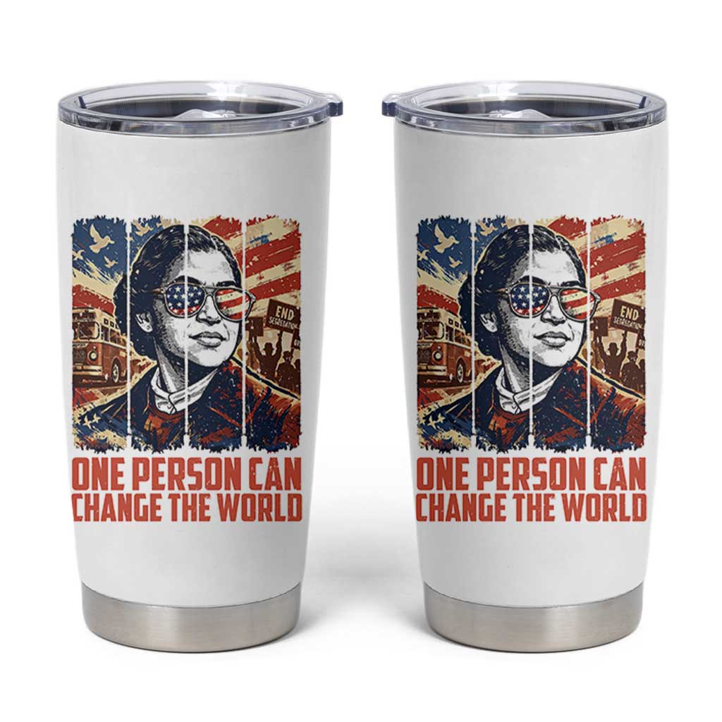 Rosa Parks Civil Rights Legacy Tumbler Cup One Person Can Change The World