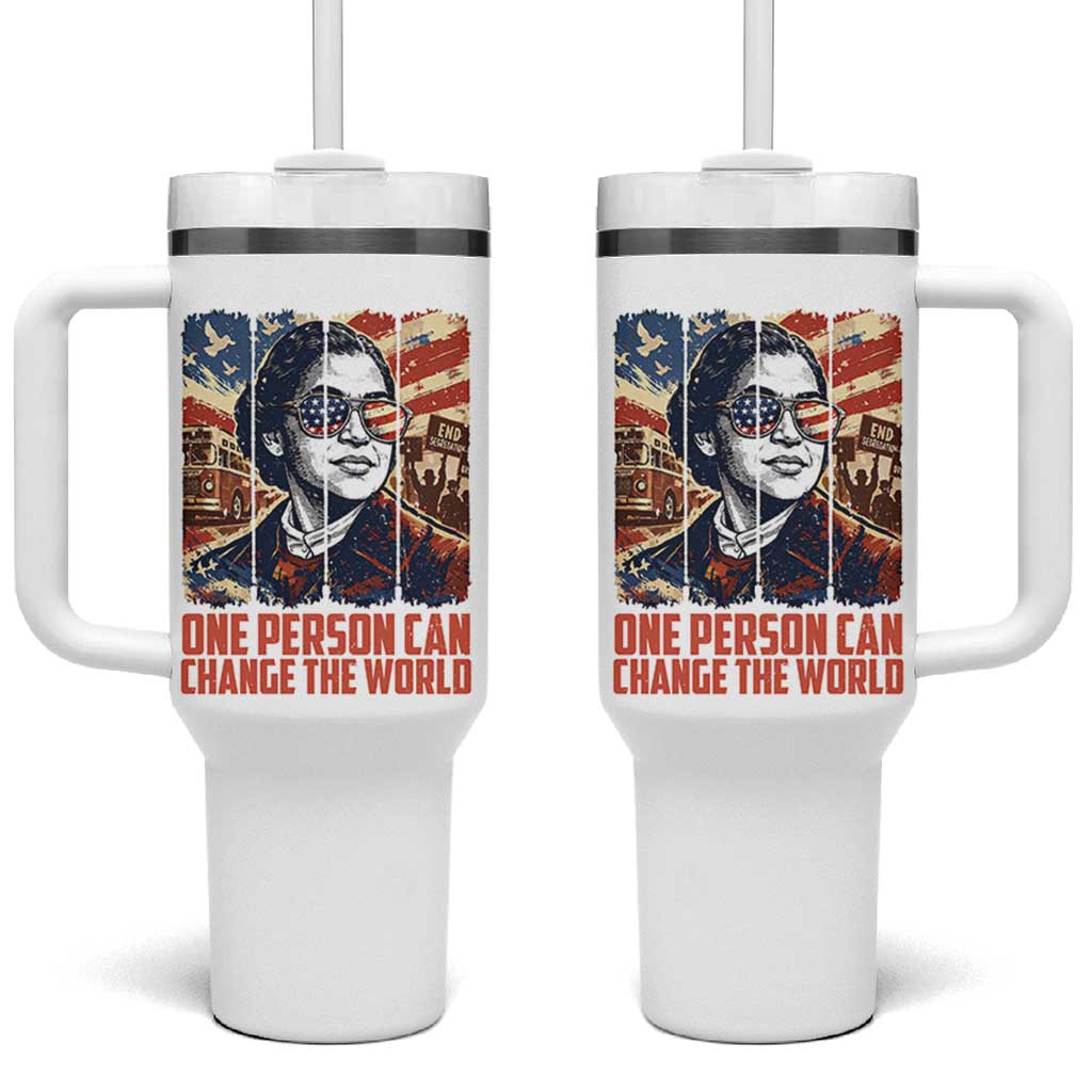 Rosa Parks Civil Rights Legacy Tumbler With Handle One Person Can Change The World