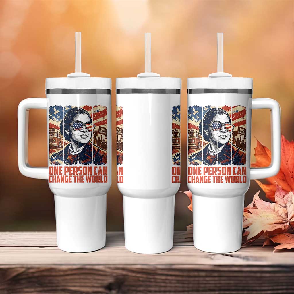Rosa Parks Civil Rights Legacy Tumbler With Handle One Person Can Change The World