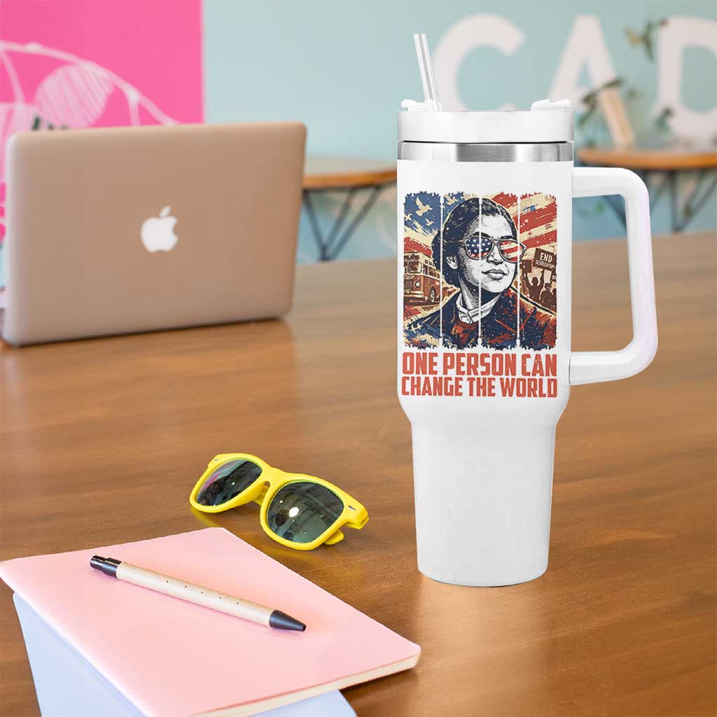 Rosa Parks Civil Rights Legacy Tumbler With Handle One Person Can Change The World
