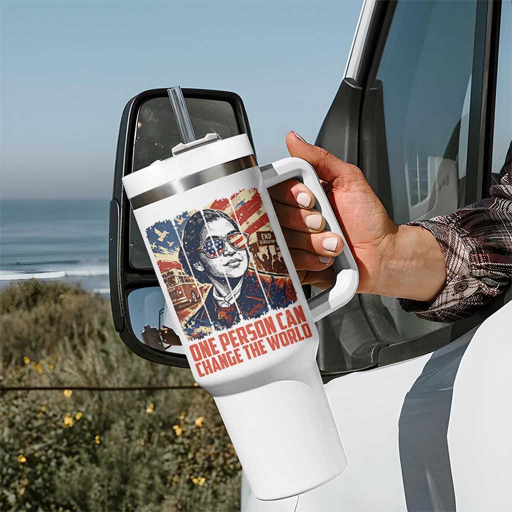Rosa Parks Civil Rights Legacy Tumbler With Handle One Person Can Change The World