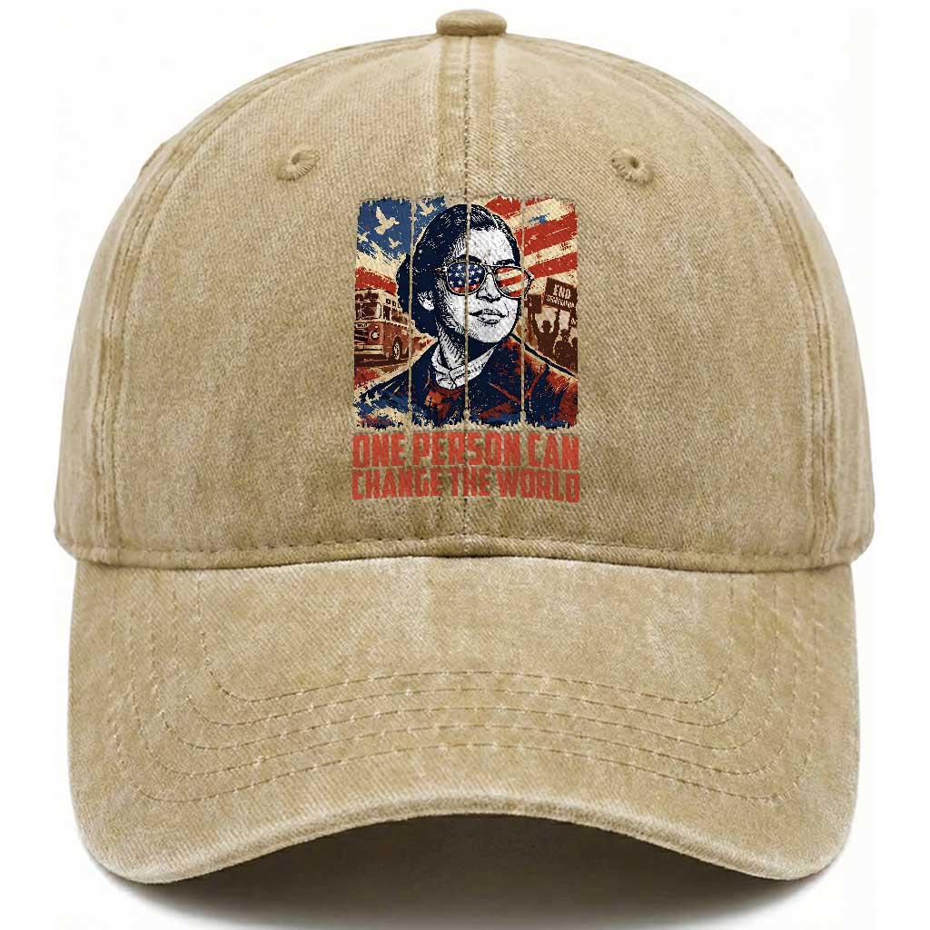 Rosa Parks Civil Rights Legacy Washed Cotton Baseball Cap One Person Can Change The World