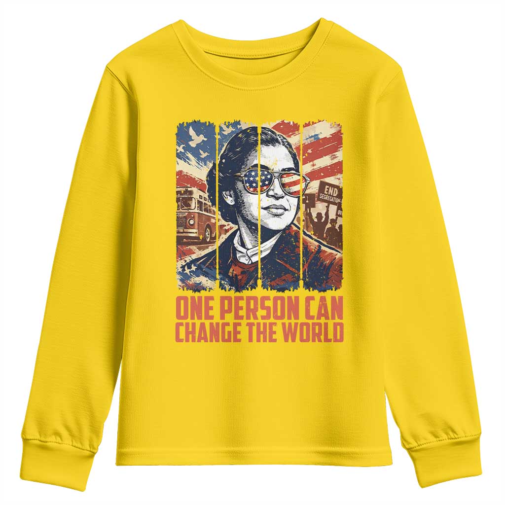 Rosa Parks Civil Rights Legacy Youth Sweatshirt One Person Can Change The World