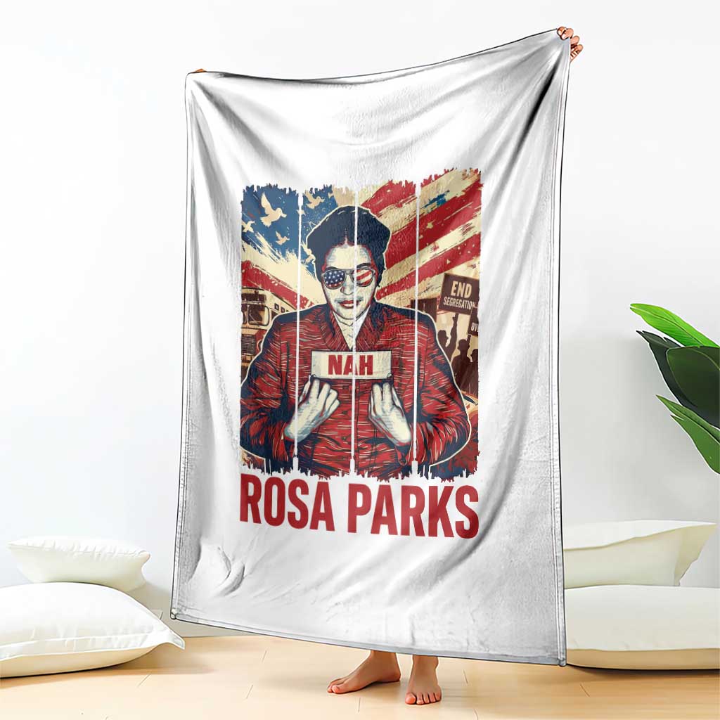 Nah Rosa Parks Throw Blanket Black History Month Gift