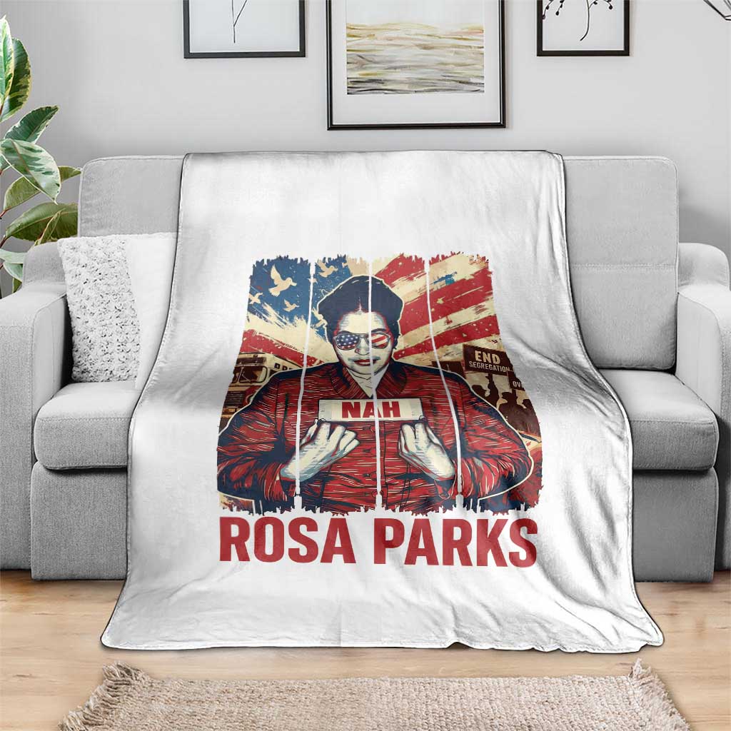 Nah Rosa Parks Throw Blanket Black History Month Gift