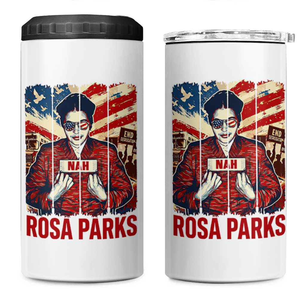 Nah Rosa Parks 4 in 1 Can Cooler Tumbler Black History Month Gift
