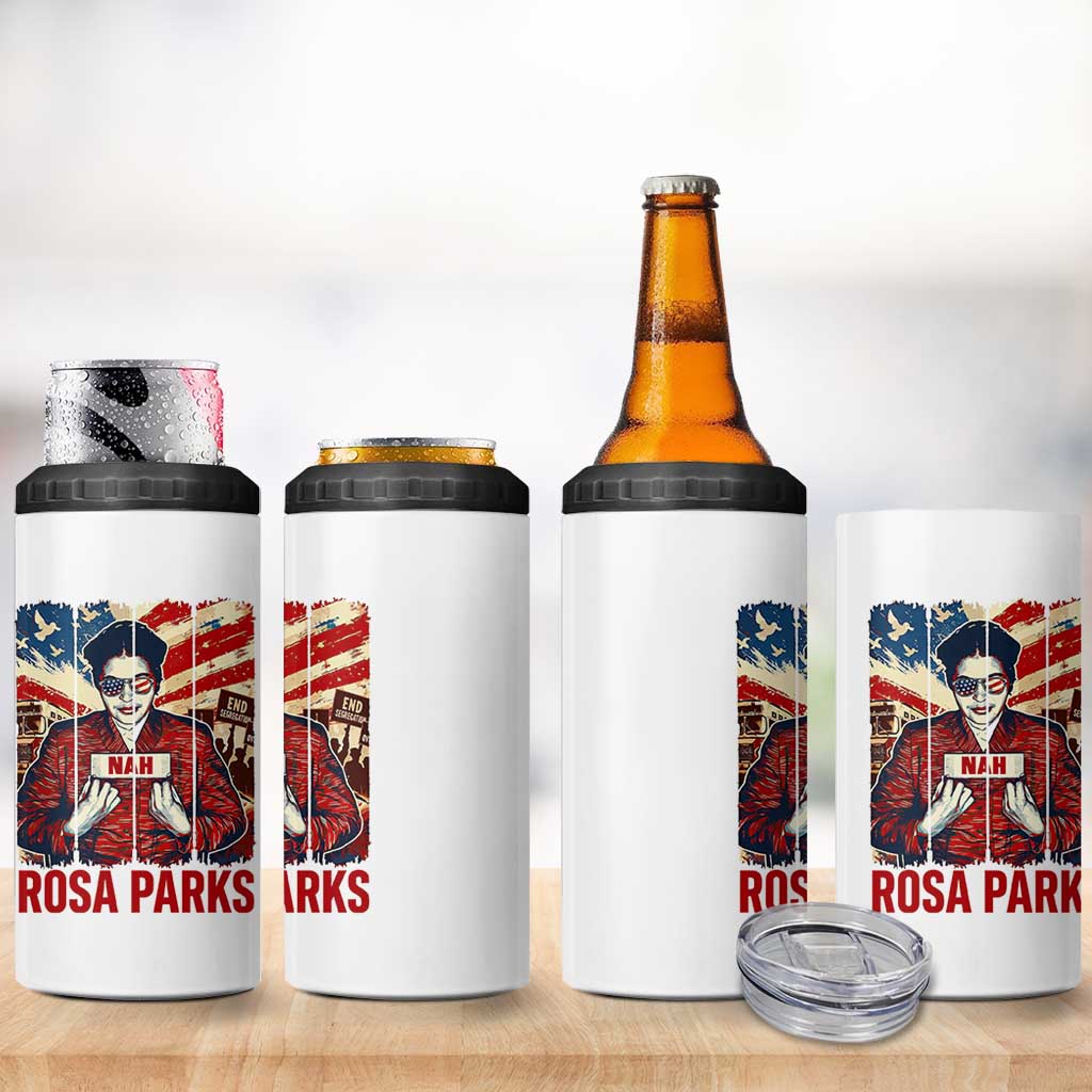 Nah Rosa Parks 4 in 1 Can Cooler Tumbler Black History Month Gift