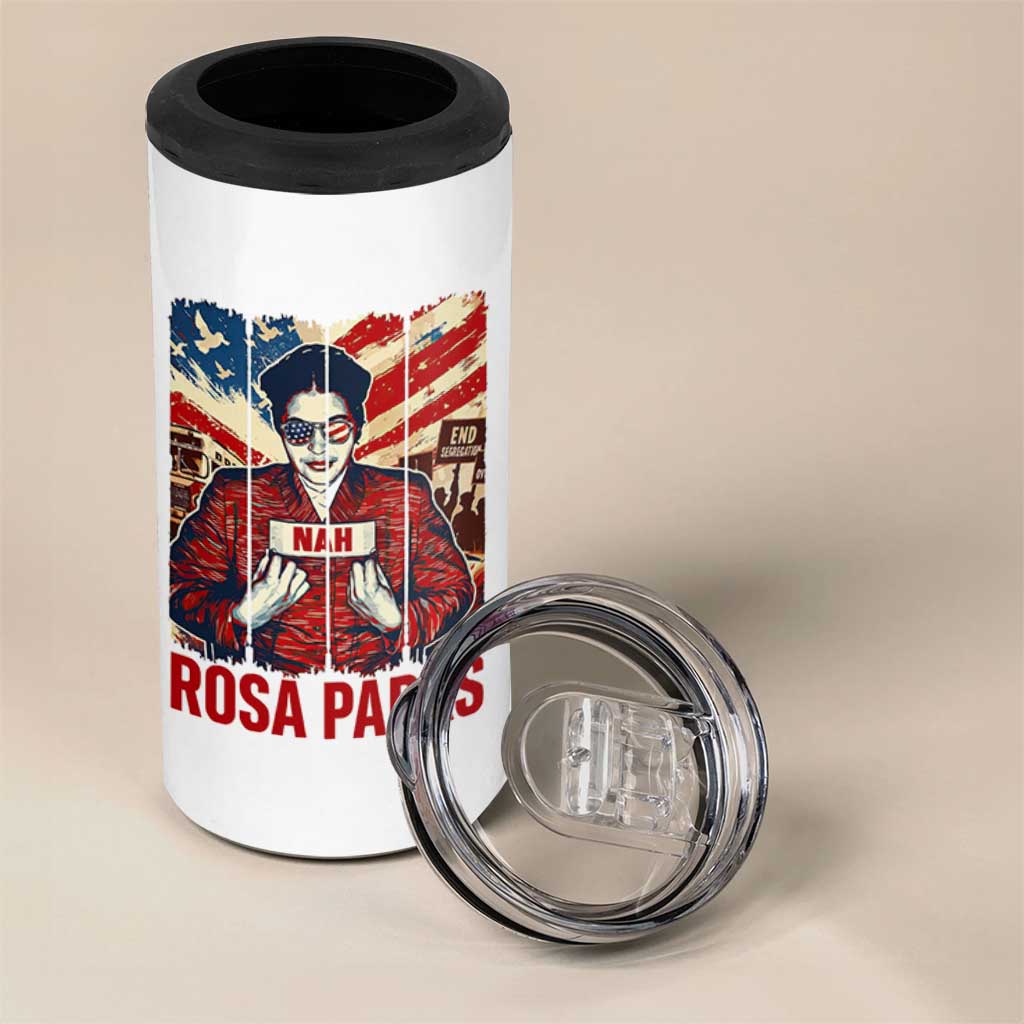 Nah Rosa Parks 4 in 1 Can Cooler Tumbler Black History Month Gift