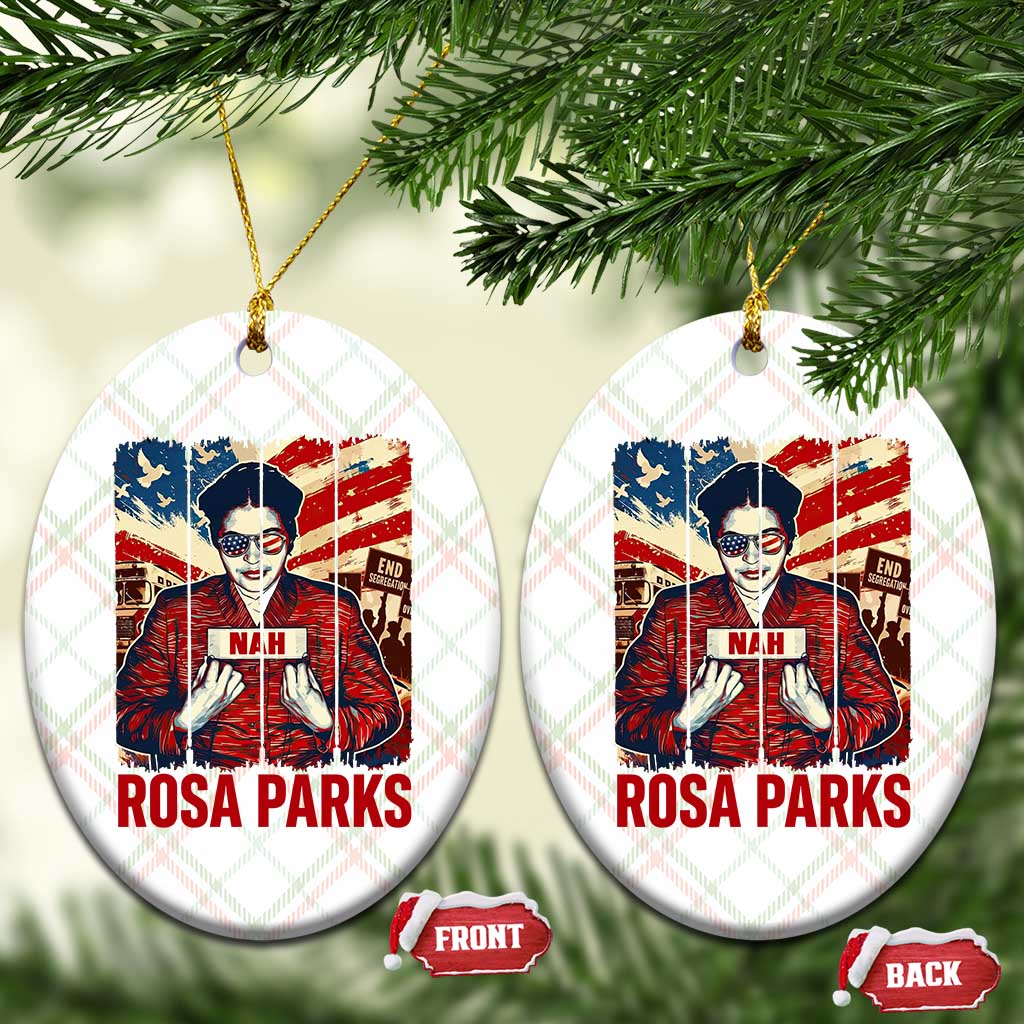 Nah Rosa Parks Ceramic Ornament Black History Month Gift