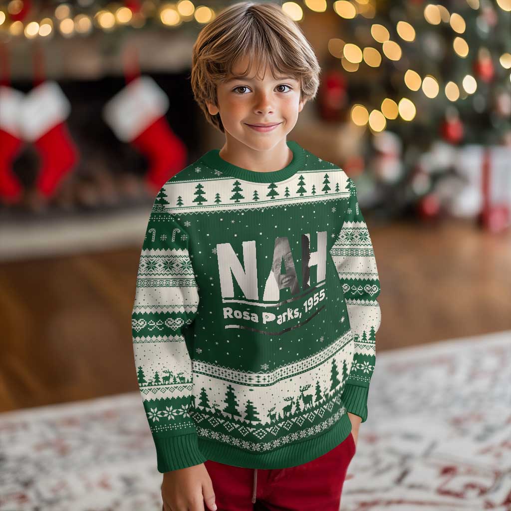 Nah Rosa Parks Ugly Christmas Sweater Female Empowerment American History
