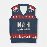 Nah Rosa Parks V-Neck Knit Sweater Vest Female Empowerment American History