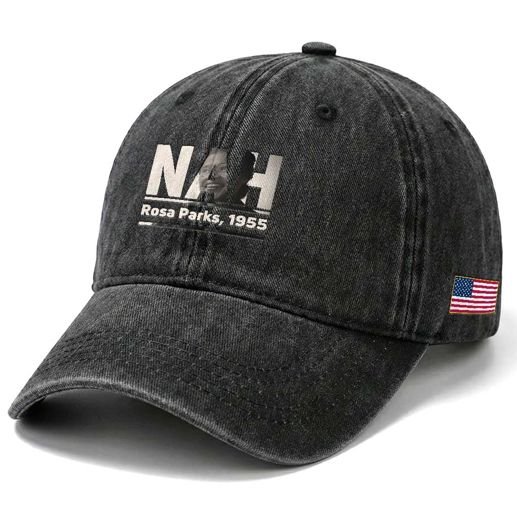 Nah Rosa Parks Washed Cotton Baseball Cap Female Empowerment American History
