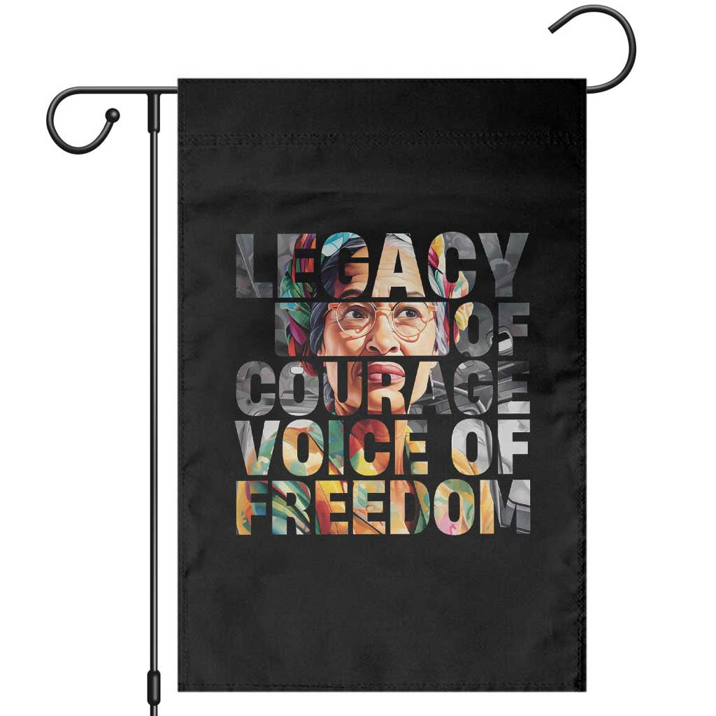 Rosa Parks Garden Flag Legacy Of Courage Voice Of Freedom