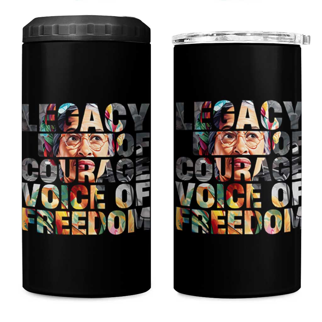 Rosa Parks 4 in 1 Can Cooler Tumbler Legacy Of Courage Voice Of Freedom