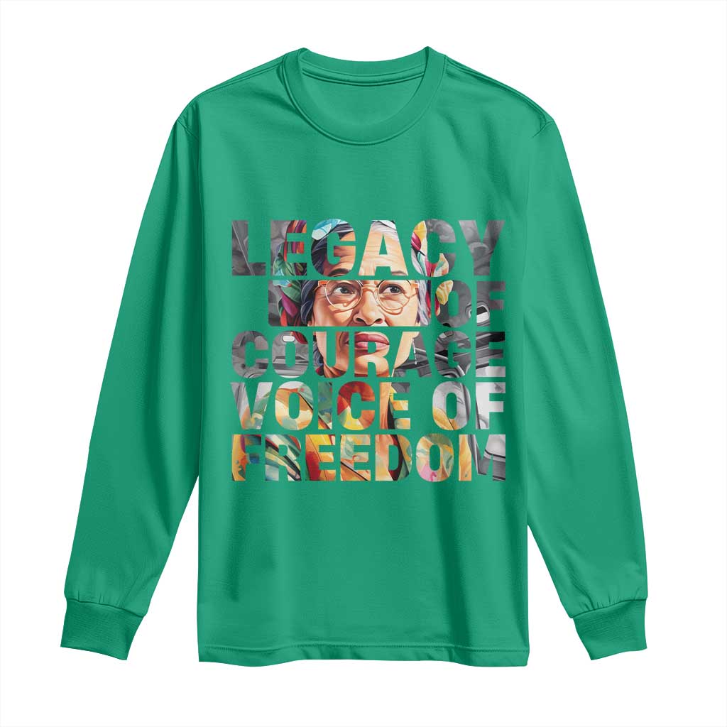 Rosa Parks Long Sleeve Shirt Legacy Of Courage Voice Of Freedom