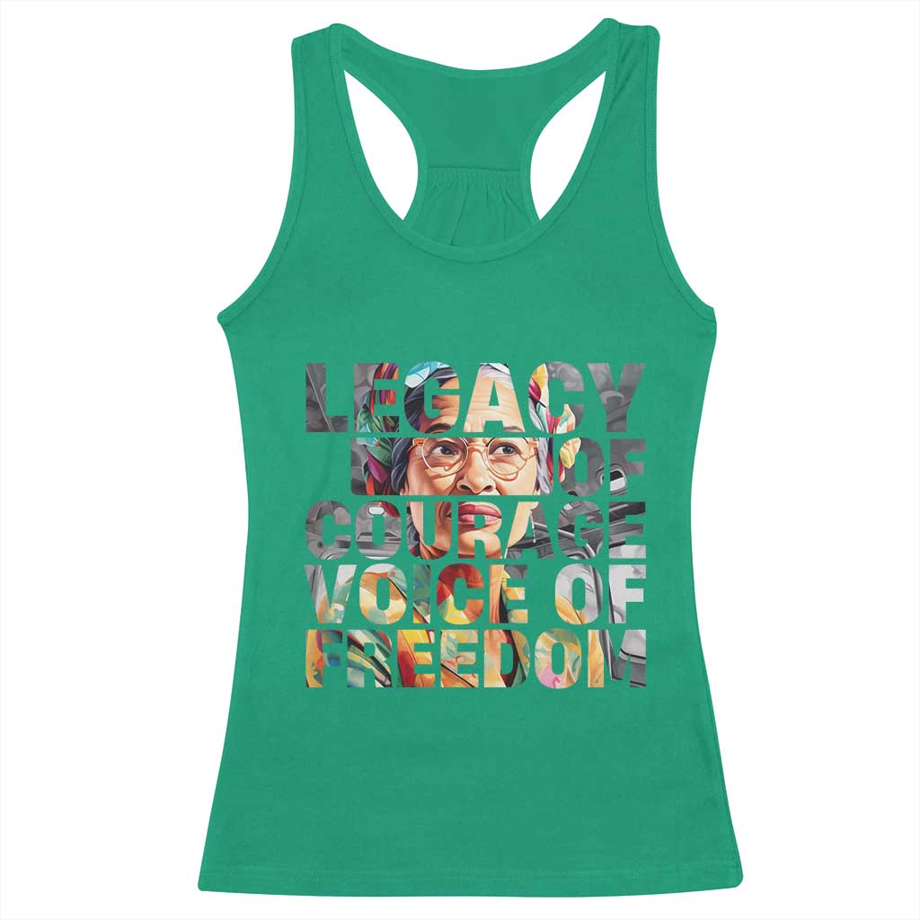 Rosa Parks Racerback Tank Top Legacy Of Courage Voice Of Freedom