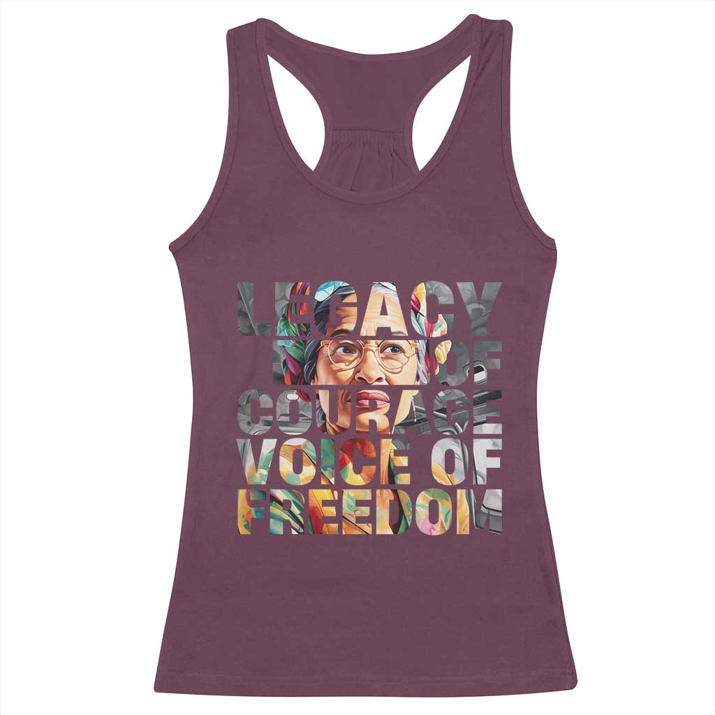 Rosa Parks Racerback Tank Top Legacy Of Courage Voice Of Freedom