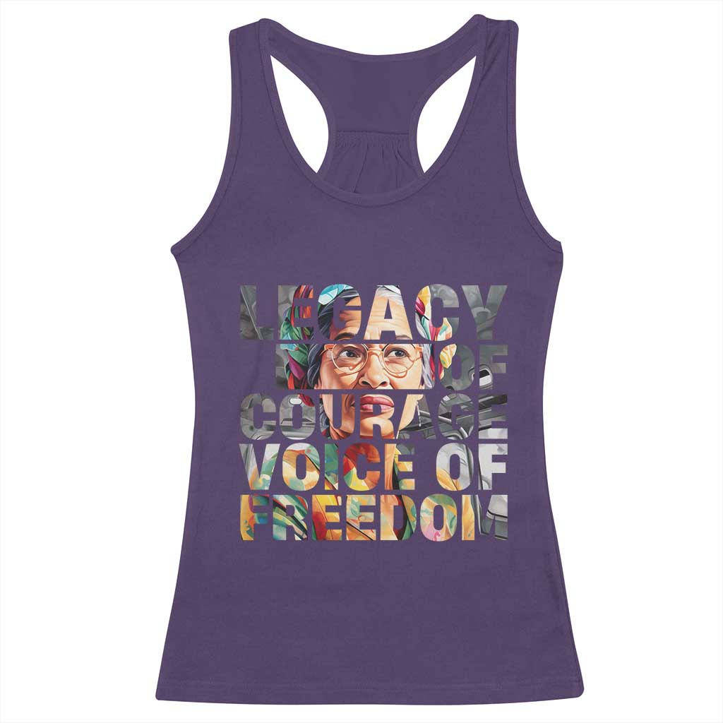 Rosa Parks Racerback Tank Top Legacy Of Courage Voice Of Freedom
