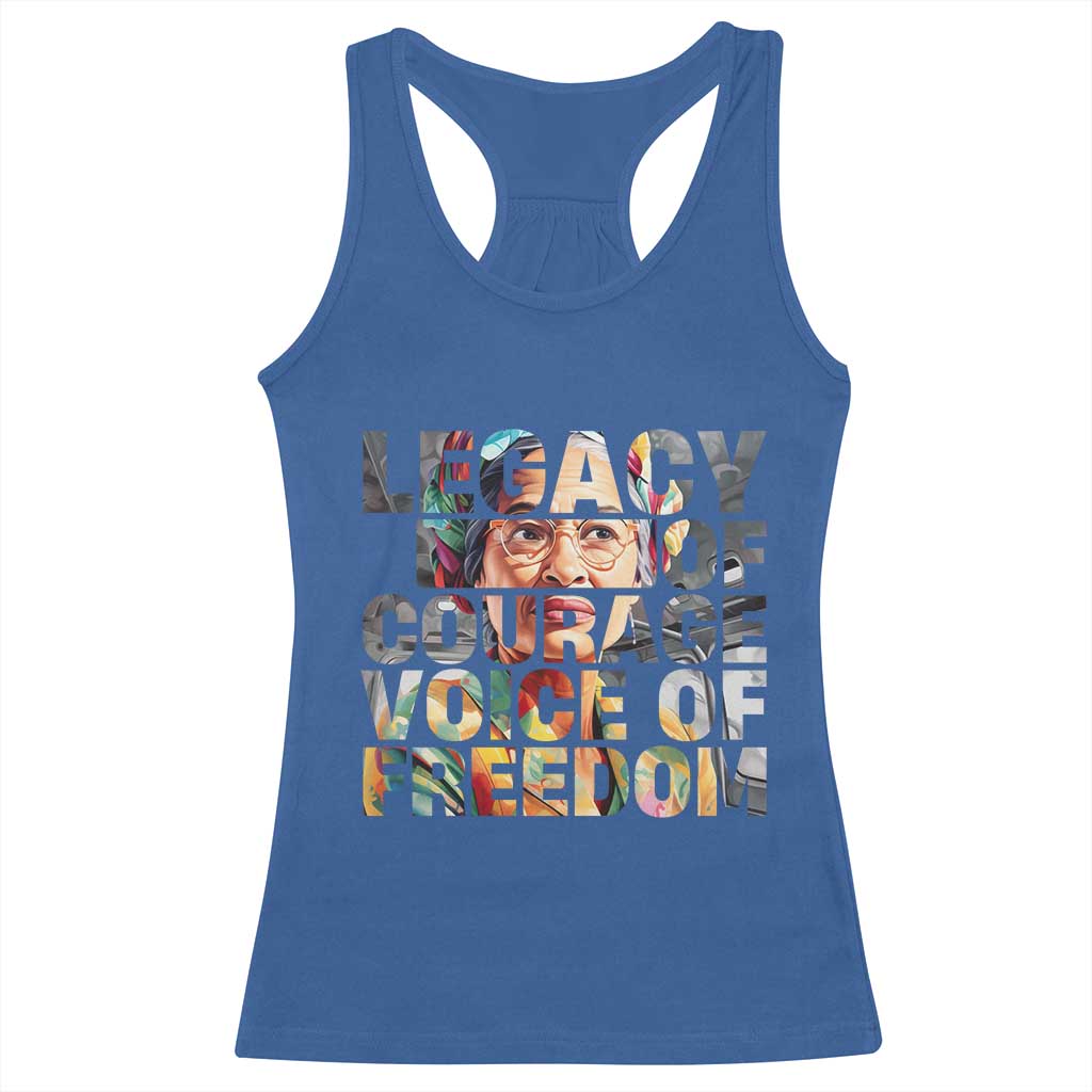 Rosa Parks Racerback Tank Top Legacy Of Courage Voice Of Freedom