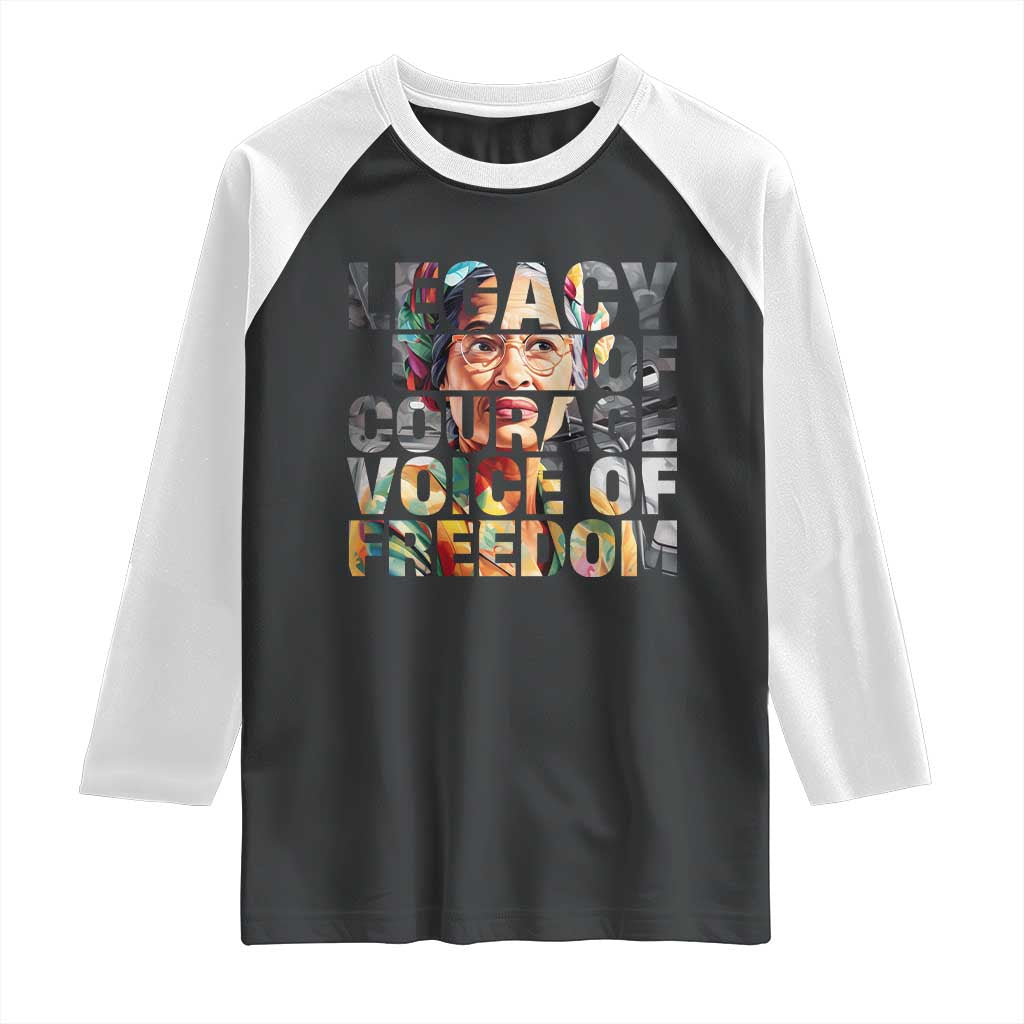 Rosa Parks Raglan Shirt Legacy Of Courage Voice Of Freedom
