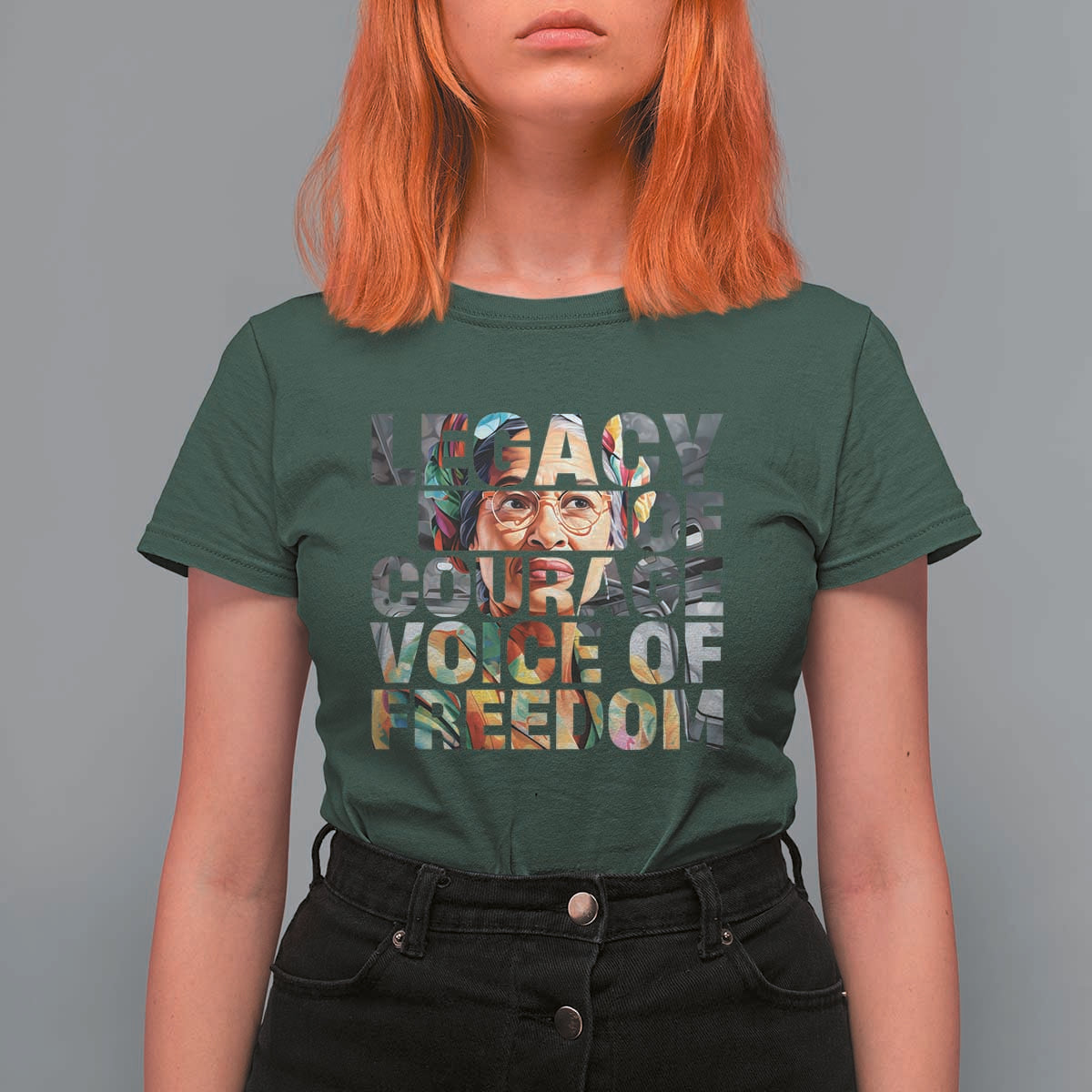 Rosa Parks T Shirt For Women Legacy Of Courage Voice Of Freedom