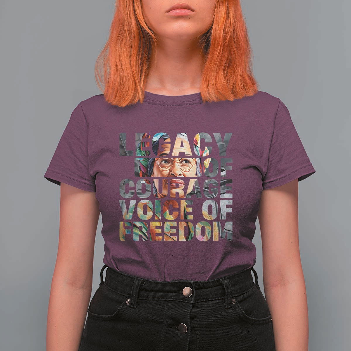 Rosa Parks T Shirt For Women Legacy Of Courage Voice Of Freedom