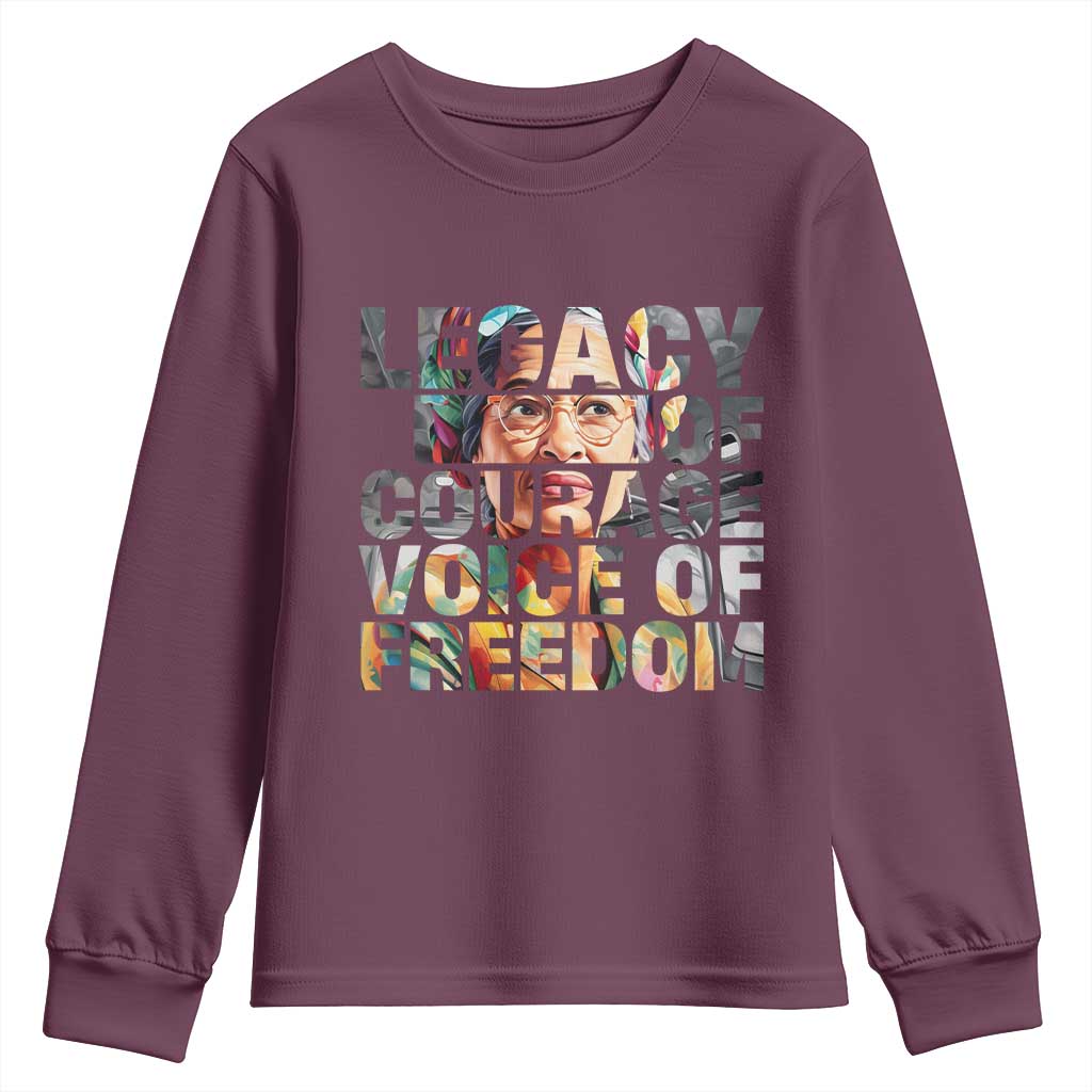 Rosa Parks Youth Sweatshirt Legacy Of Courage Voice Of Freedom
