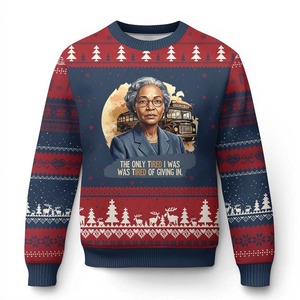 Rosa Parks Tired Of Giving In Ugly Christmas Sweater Civil Rights Activist