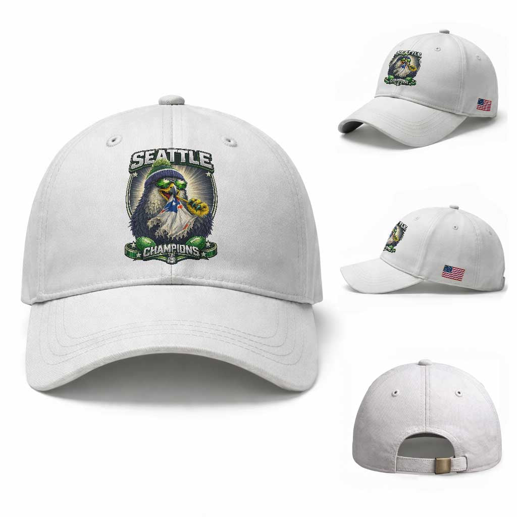 Seattle Champions Fan Pride Baseball Cap Football Fan Gift