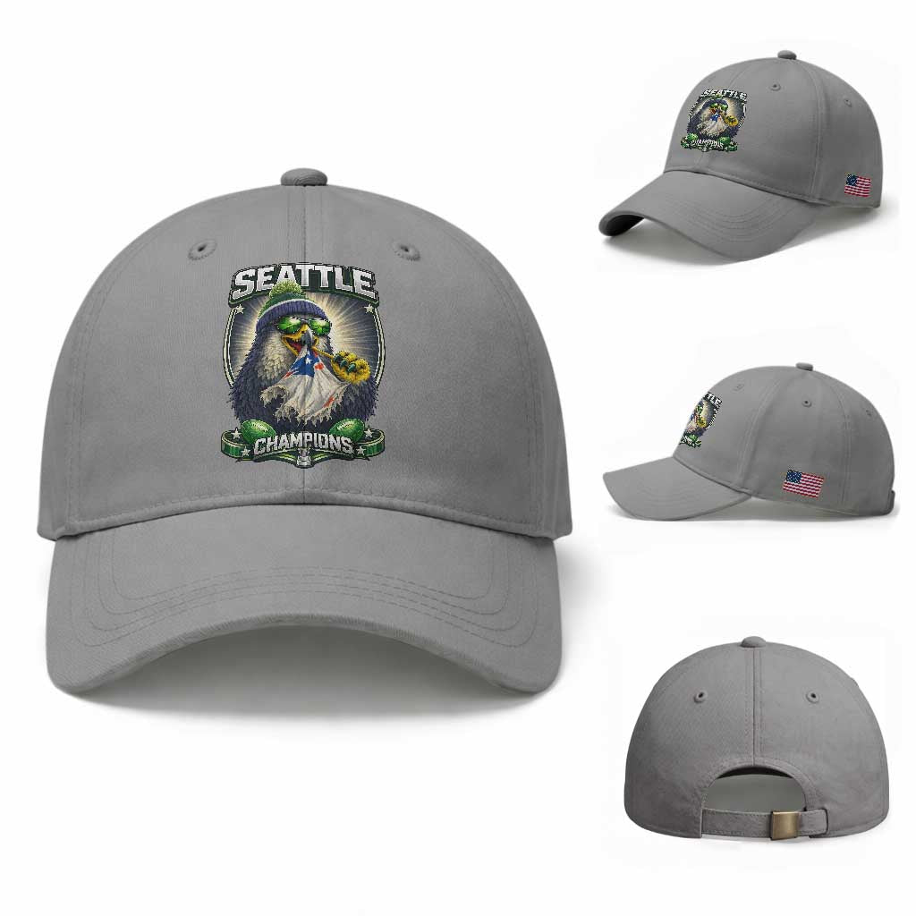 Seattle Champions Fan Pride Baseball Cap Football Fan Gift