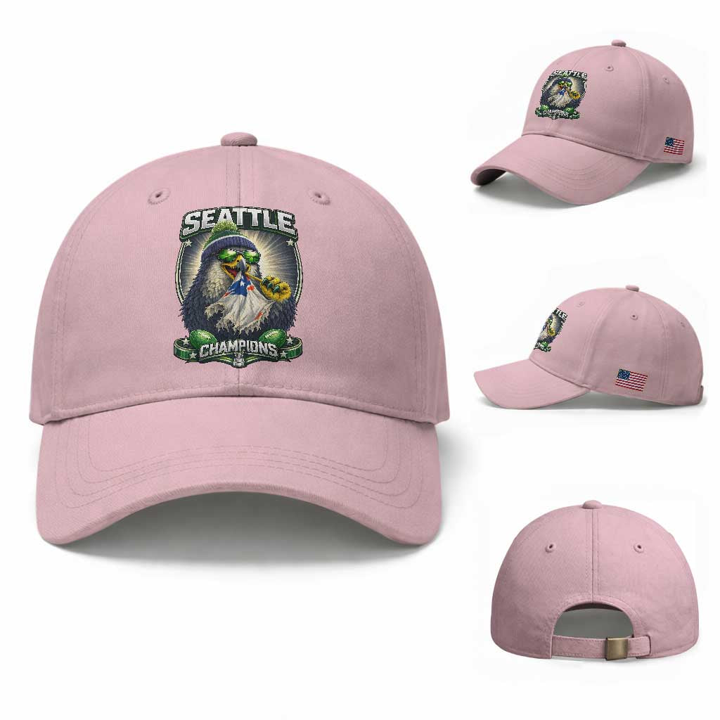 Seattle Champions Fan Pride Baseball Cap Football Fan Gift