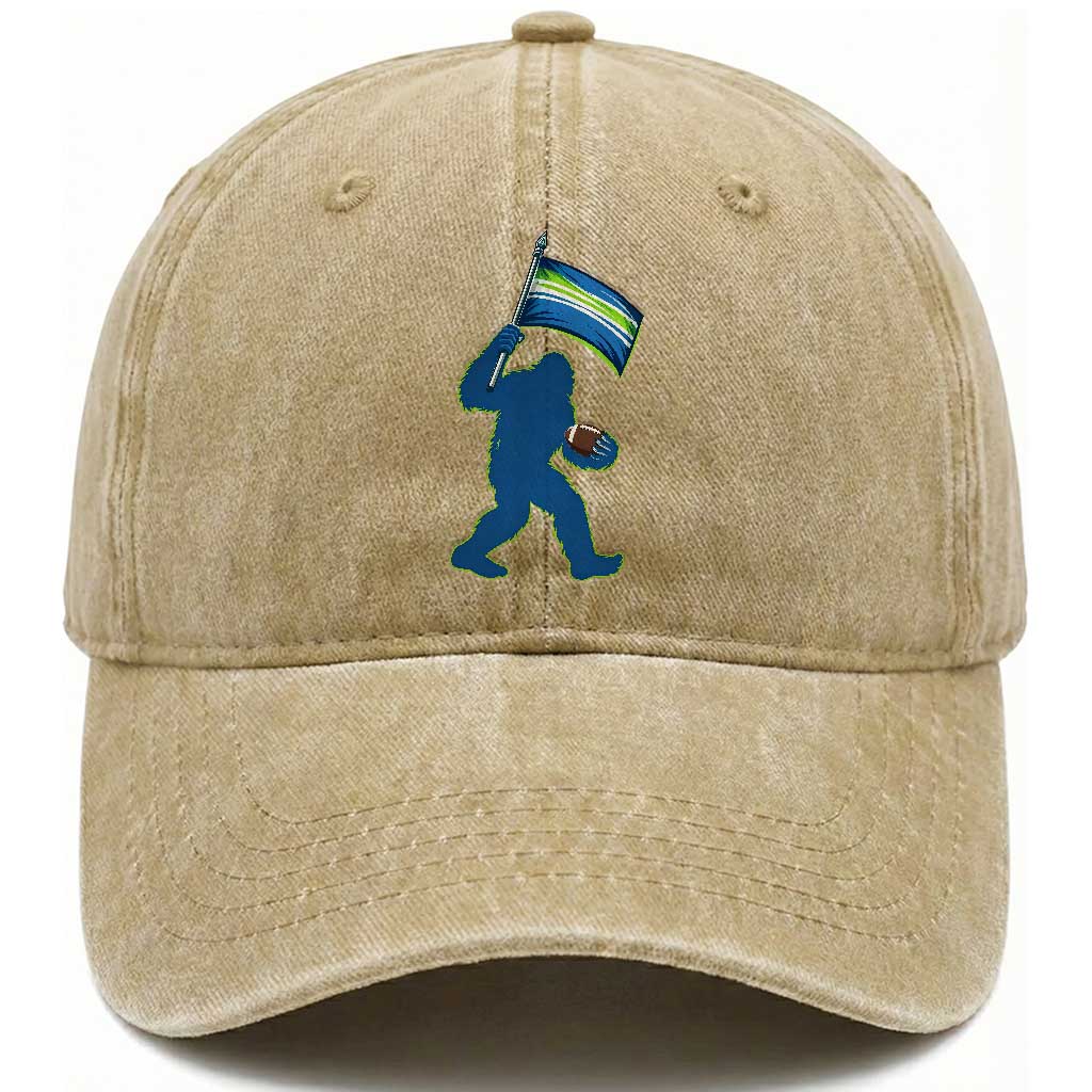 Bigfoot Seattle Sports Fan Washed Cotton Baseball Cap Sasquatch 12s Pride Gift