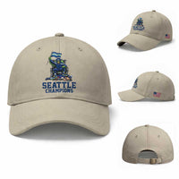 Funny Seattle Clobbers New England Baseball Cap Football Game Day