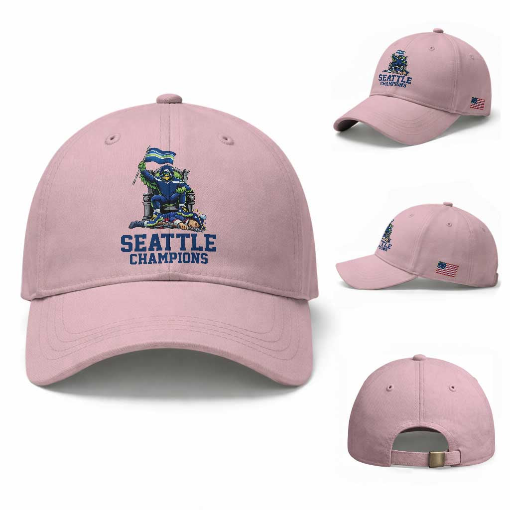 Funny Seattle Clobbers New England Baseball Cap Football Game Day