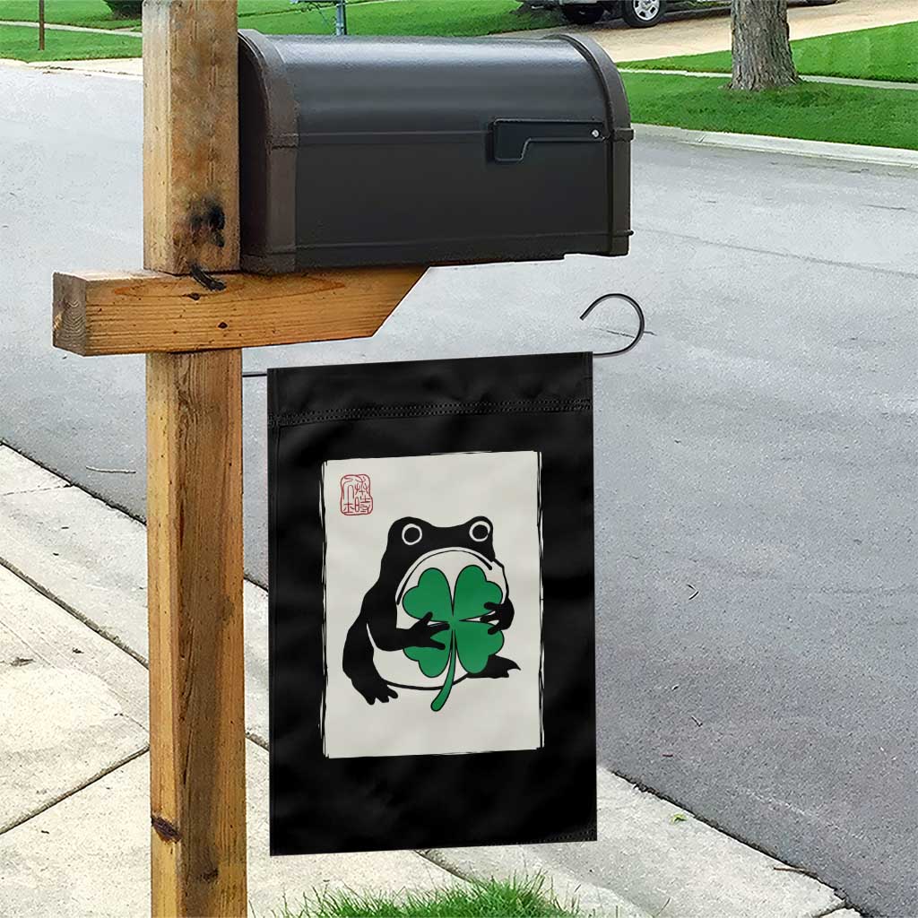 Grumpy Frog Japanese Garden Flag St Patricks Day Gift