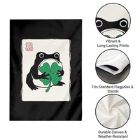 Grumpy Frog Japanese Garden Flag St Patricks Day Gift