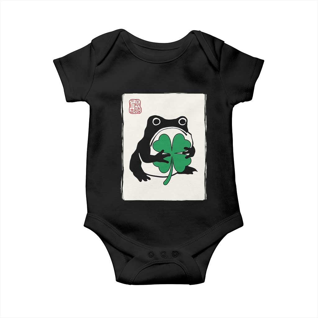 Grumpy Frog Japanese Baby Onesie St Patricks Day Gift