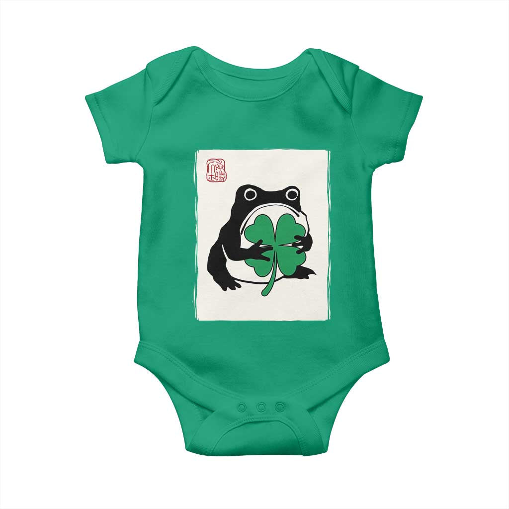 Grumpy Frog Japanese Baby Onesie St Patricks Day Gift