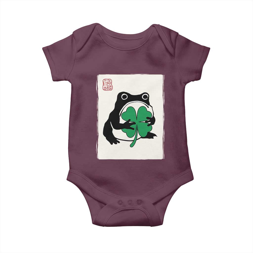 Grumpy Frog Japanese Baby Onesie St Patricks Day Gift