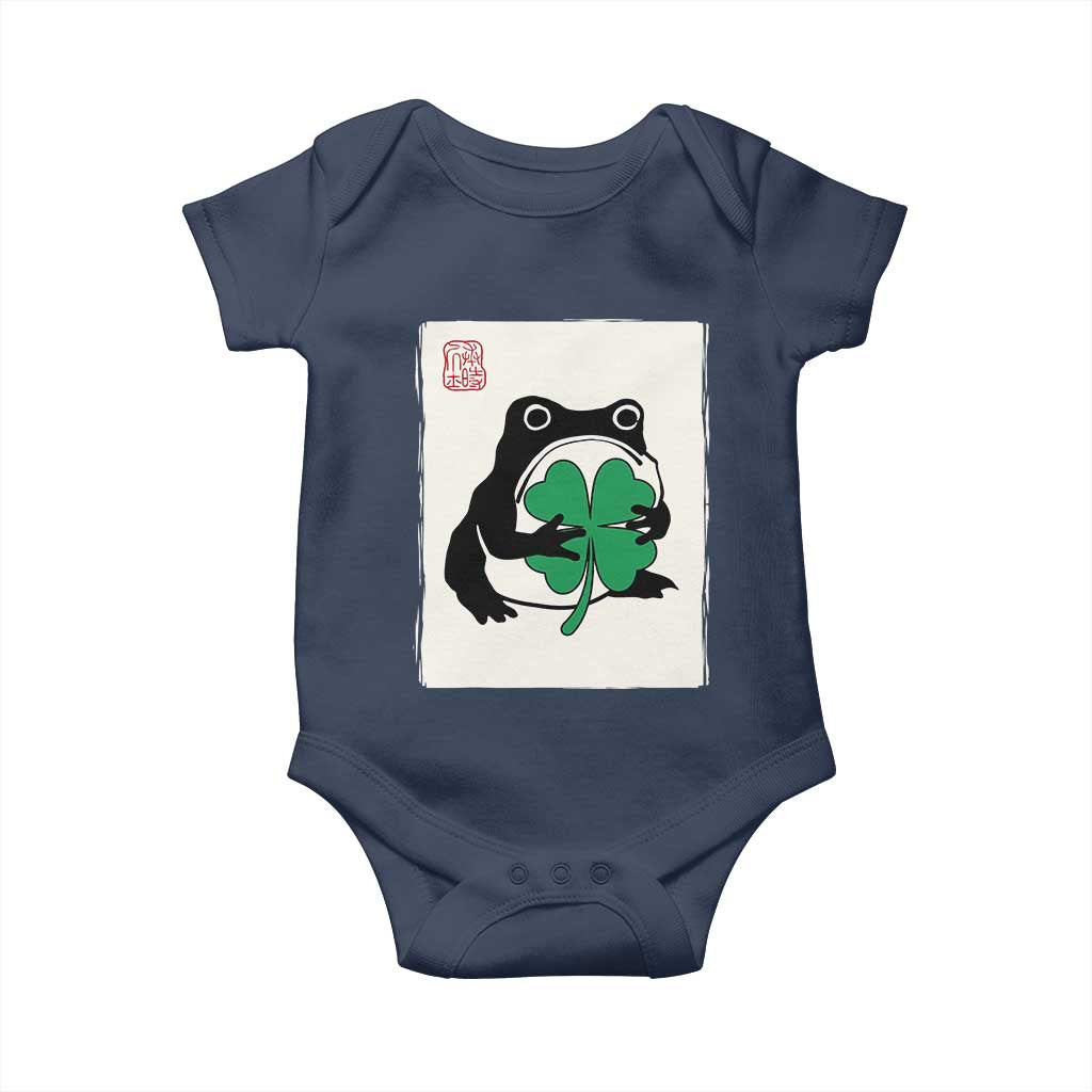 Grumpy Frog Japanese Baby Onesie St Patricks Day Gift