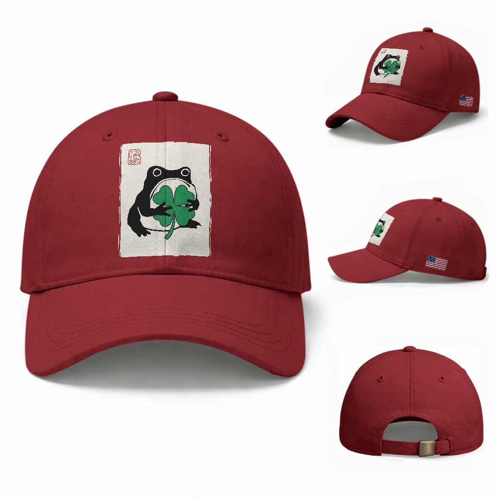 Grumpy Frog Japanese Baseball Cap St Patricks Day Gift