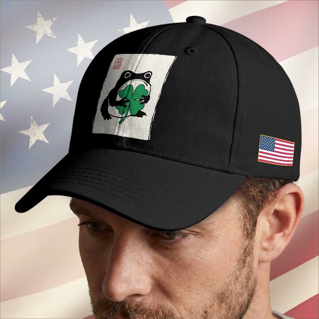Grumpy Frog Japanese Baseball Cap St Patricks Day Gift