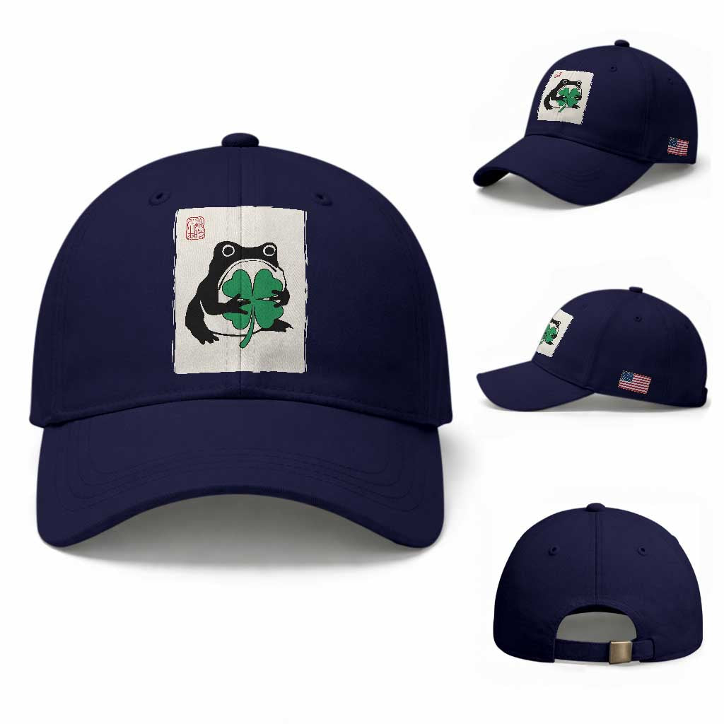 Grumpy Frog Japanese Baseball Cap St Patricks Day Gift