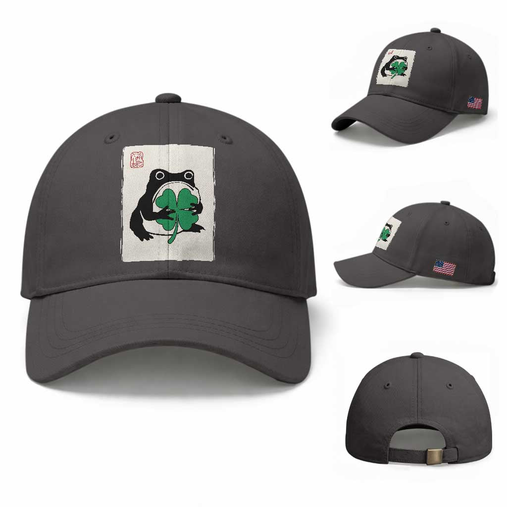 Grumpy Frog Japanese Baseball Cap St Patricks Day Gift